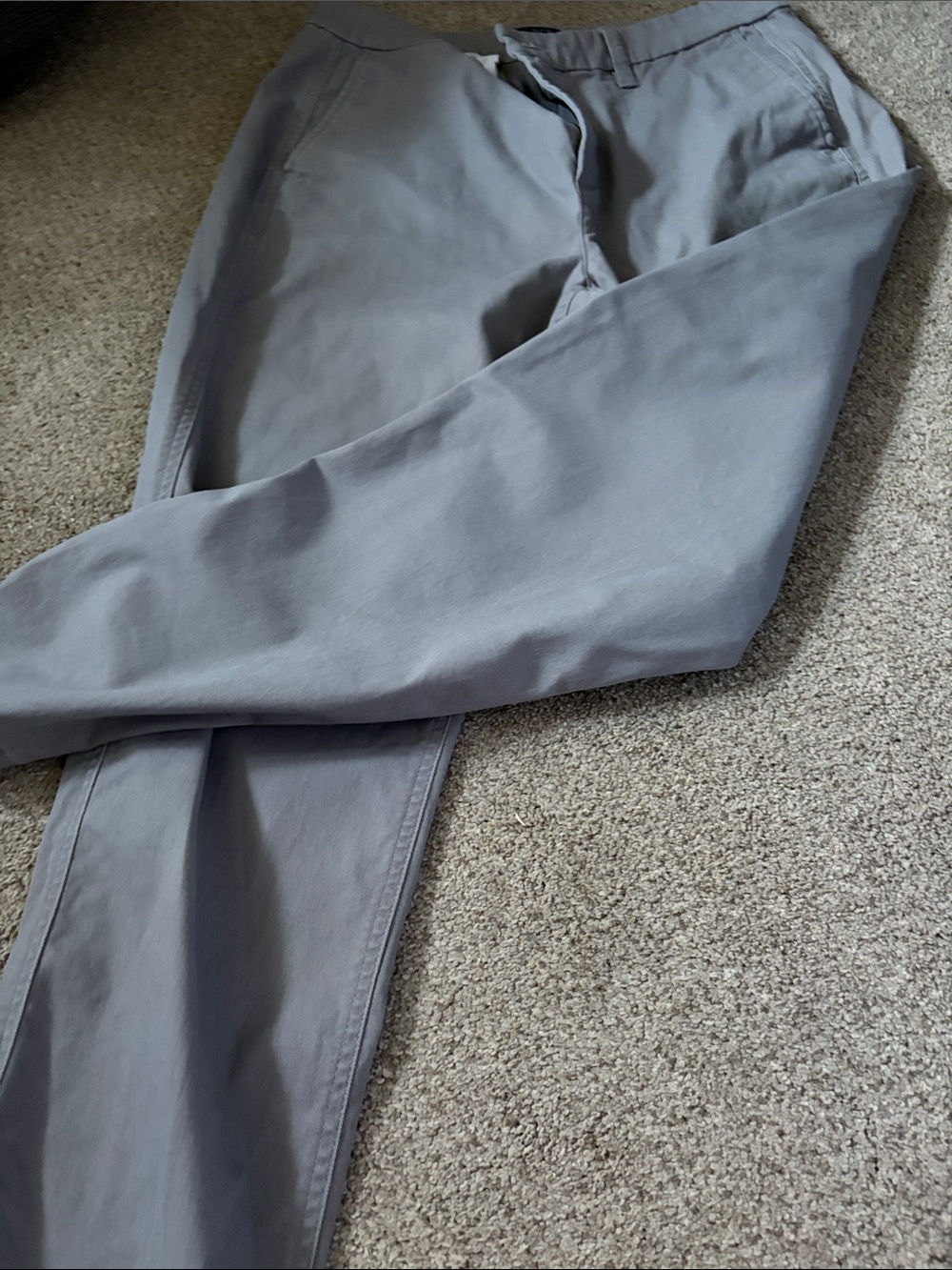 J. Crew Light Gray Straight-Leg Chino Pants
